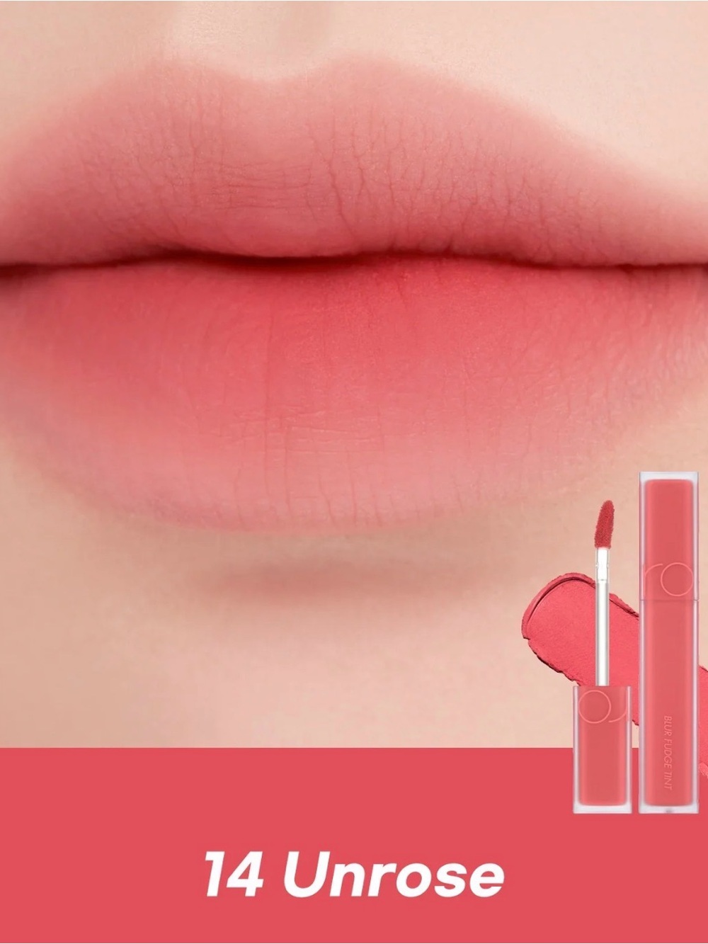 14 Unrose Liquid Lip Tint - Soft Rose Pink